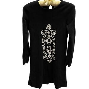 Hannah Anderson Girls Black Embellished Sweater Dress Size 12